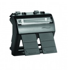 Brava черный Адаптер для двух информационных разъемов Keystone 2 мод.  77614N  DKC