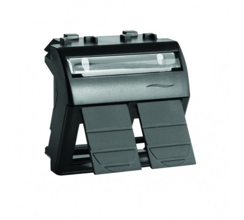 Brava черный Адаптер для двух информационных разъемов Keystone 2 мод.  77614N  DKC