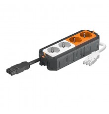 Рамка 4-модульная с розетками 2 белые, 2 оранжевые, 16А, 250В, 2К+З, штекер WINSTA MIDI  7404616  OBO Bettermann