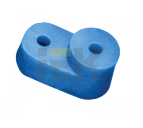 Угловой изолятор для О шины синий   YIS32  IEK