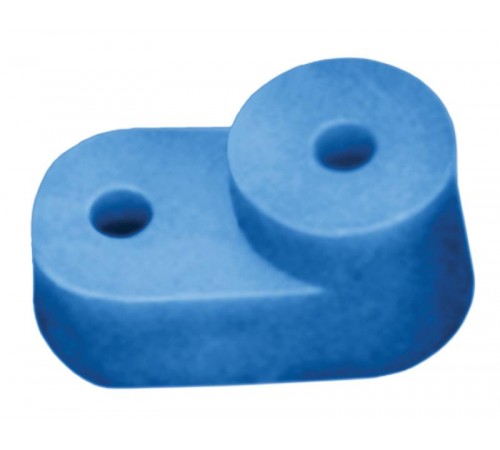 Угловой изолятор для О шины синий   YIS32  IEK