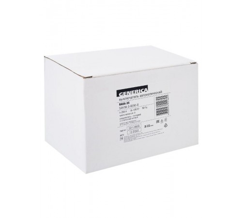 Выкл. авт. ВА66-35 3Р 250А 25кА  SAV30-3-0250-G  GENERICA