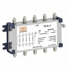 Устройства защиты от импульсных перенапряжений УЗИП для телекоммуникационных сетей (Тип разъема F) (TV 4+1)  5083400  OBO Bettermann
