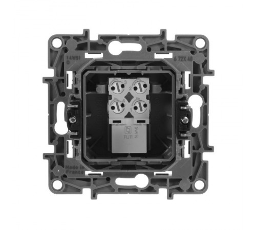 Etika Антрацит Розетка телефонная RJ11  672640  Legrand