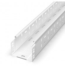 Лоток перфорированный Стандарт 100х80х3000 (0,7 мм) RAL 9003 (6 м/уп)  PR16.10322  Промрукав