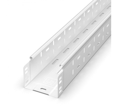 Лоток перфорированный Стандарт 100х80х3000 (0,7 мм) RAL 9003 (6 м/уп)  PR16.10322  Промрукав