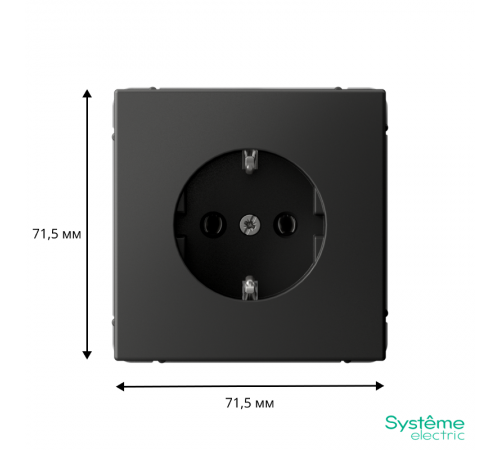 ArtGallery Базальт Розетка с заземлением, 16А, механизм, быстрозажим. клем.  GAL001443S  SE