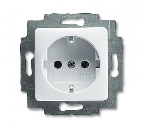 Розетка SCHUKO 16А 250В, цвет альпийский белый  2011-0-2829   2CKA002011A2829  ABB