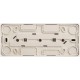 Этюд Кремовый О/У Розетка 3-ая без заземления без шторок 16А 250B  PA16-009K  SE