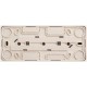 Этюд Кремовый О/У Розетка 3-ая без заземления без шторок 16А 250B  PA16-009K  SE