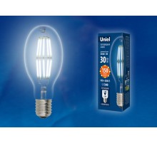 Лампа светодиодная промышленная LED-ED90-30W/NW/E40/CL GLP05TR LED мощная, прозр. 4000К  UL-00003760  Uniel