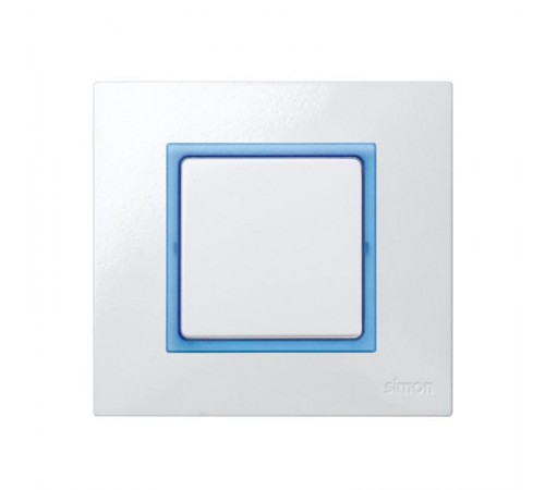 Simon 27 Рамка базовая с вырезом под декоративные вставки, 1 пост, 85х91мм, (+суппорт), S27 Play, белый  2701610-030  Simon
