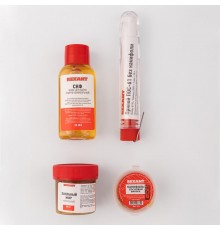 Набор К4 для пайки универсальный (припой, канифоль, паяльный жир, флюс СКФ)  09-3744  Rexant