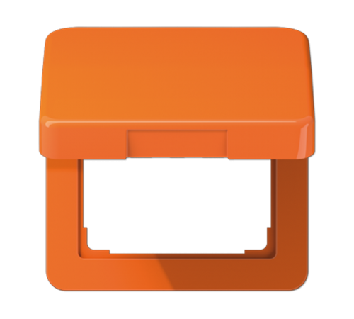Крышка ударопрочная откидная ударопрочная для штекерных розеток; оранжевая  CD590BFKLO  Jung