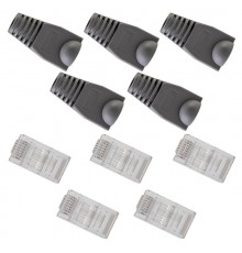 Набор разъемов сетевых №1 (5 разъемов UTP, 5 колпачков)  06-0071-A5  REXANT