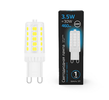 Лампа светодиодная G9 AC185-265V 3,5W 460lm 6500K керамика LED 1/10/200  107009305  Gauss