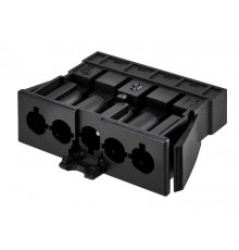 Коннектор гнездовой "папа", 5-ти проводный, СБСП, безвинтовое соединение, графит  CR5002-14  Simon