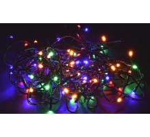 Гирлянда светодиодная нить 10м 100RGB IP20 зеленый шнур 230В контр. 8 режимов  LGDB110-3-100-10-G-S-20  IEK