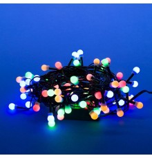 Гирлянда светодиодная с контр. Разноцветные шарики-1  ULD-S0500-100/DGA MULTI IP20 COLORBALLS-1   5м 100 мульти диодов шнур зел.  UL-00005471  Uniel