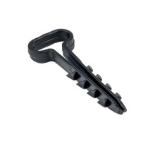 Дюбель-хомут (6х14 мм) для плоского кабеля черный (100 шт.) EKF PROxima  plc-cd1-6x14b  EKF