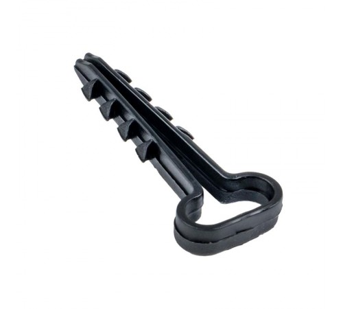 Дюбель-хомут (6х14 мм) для плоского кабеля черный (100 шт.) EKF PROxima  plc-cd1-6x14b  EKF