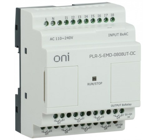 Логическое реле PLR-S. Расширение 8DI/8DO (T) 24В DC ONI  PLR-S-EMD-0808UT-DC  ONI