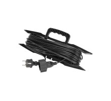 Удлинитель-шнур на рамке ПВС 3х0,75мм, 20м, с/з, 6А, 1300Вт, IP20, черный  13-4914  PROconnect