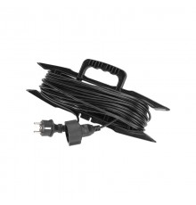 Удлинитель-шнур на рамке ПВС 3х0,75мм, 20м, с/з, 6А, 1300Вт, IP20, черный  13-4914  PROconnect