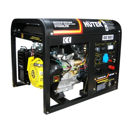 Электрогенератор DY6500LXW,с функцией сварки, с колёсами   64/1/18  HUTER
