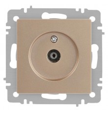 Розетка Intro Accent 6-301-04 TV одиночная, IP20, СУ, шампань  Б0063609  Intro