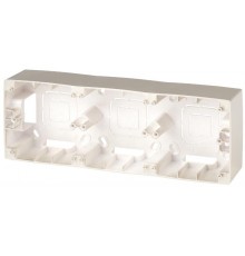 12-6103-04 ЭРА Коробка наклад. монтажа 3 поста, Эра12, шампань  Б0043183  ЭРА