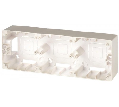 12-6103-04 ЭРА Коробка наклад. монтажа 3 поста, Эра12, шампань  Б0043183  ЭРА