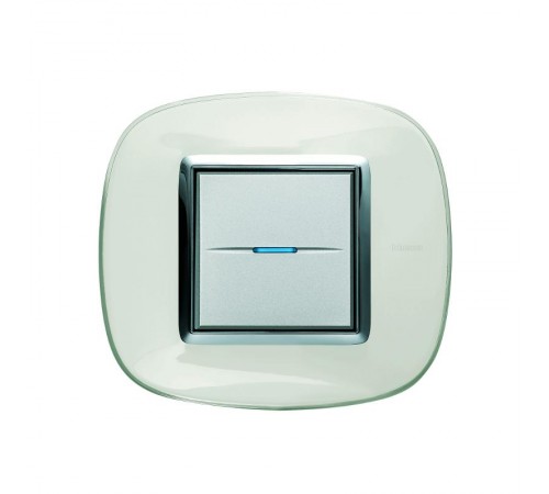 Axolute декоративные накладки в форме эллипса, прозрачные, цвет белая карамель, на 2 модуля  HB4802DB  Legrand