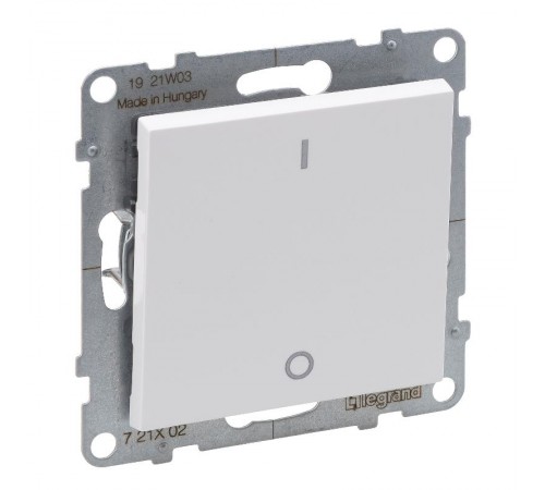 SUNO Выключатель двухполюсный 16АХ 250В. Винтовые зажимы. Цвет "Белый"  721102  Legrand