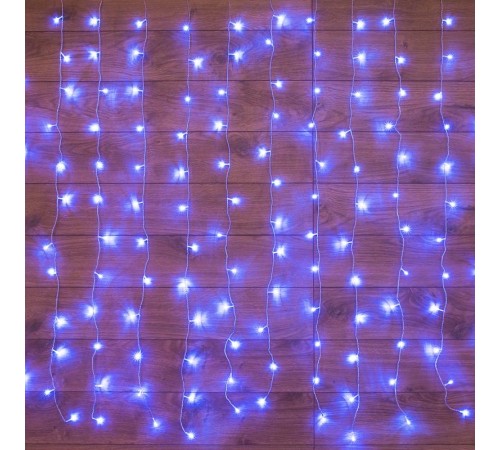 Гирлянда "Светодиодный Дождь"  1,5х1,5м, свечение с динамикой, прозрачный провод, 230 В, диоды СИНИЕ  235-033  NEON-NIGHT
