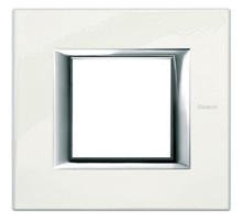 Axolute декоративные накладки прямоугольной формы, лакированные, цвет фарфор, на 2 модуля  HA4802BG  Legrand