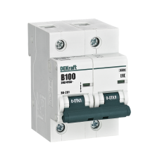 Автоматический выключатель 2Р 100А х-ка B ВА-201 10кА  13039DEK  DEKraft