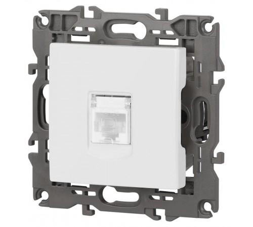Розетка Elegance 14-3107-01М RJ45, белый матовый  Б0065763  ЭРА