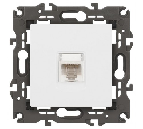 Розетка Elegance 14-3107-01М RJ45, белый матовый  Б0065763  ЭРА