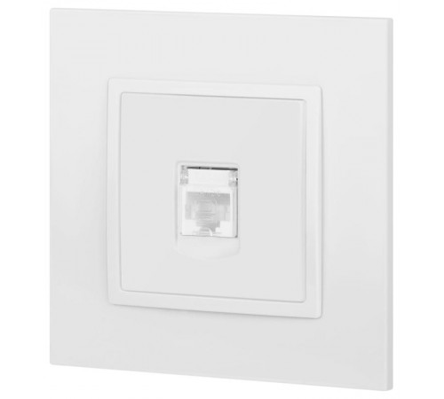 Розетка Elegance 14-3107-01М RJ45, белый матовый  Б0065763  ЭРА
