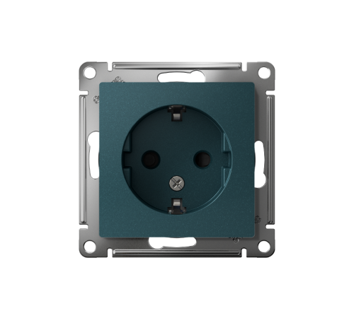 AtlasDesign Изумруд Розетка с заземлением со шторками, 16А, механизм  ATN000845  SE