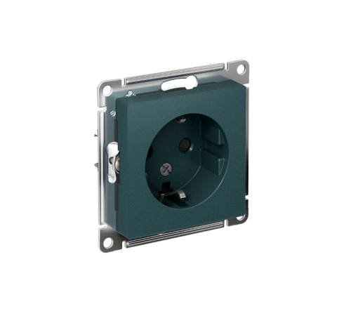 AtlasDesign Изумруд Розетка с заземлением со шторками, 16А, механизм  ATN000845  SE