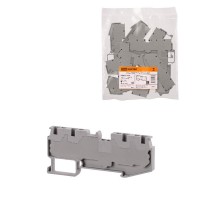 Зажим клеммный безвинтовой ЗКБ быстрого зажима 4 вывода 2,5 мм2 24А серый (Ph-C PT 2,5-QUATTRO)  SQ0822-0164  TDM