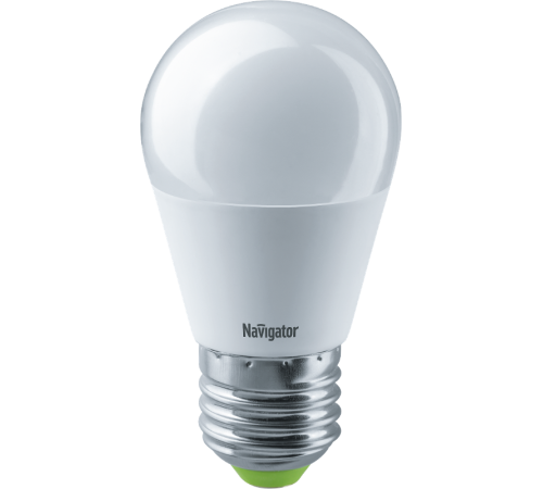 Лампа светодиодная LED 5Вт Е27 230В 6500К NLL-P-G45-5-230-6.5K-E27 шарик матовый  61253  Navigator