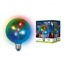 Светодиодный светильник Диско шар 3D Звёзды 220В, диаметр 10см ULI-Q310 1,5W/RGB/Е27  UL-00002763  Volpe