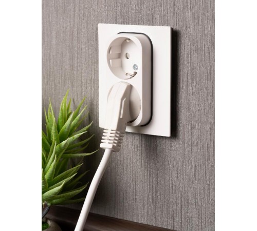 Стокгольм Механизм Розетки 2-местной с/з 16А белый с защ. штор. PROxima  EYR16-128-10  EKF