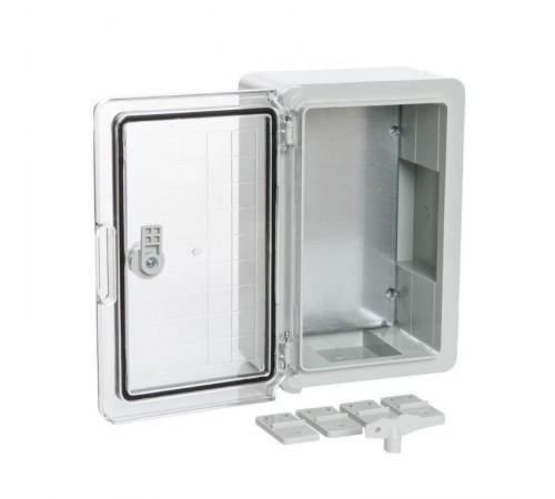 Корпус пластиковый с монтажной панелью ЩМП IP65 прозрачная дверь 300х200х130  PR08.26489  Промрукав