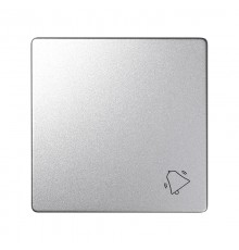 Simon 82 Клавиша с пиктограммой  "звонок" для одноклавишного выключателя, S82 Detail алюминий  82017-93  Simon