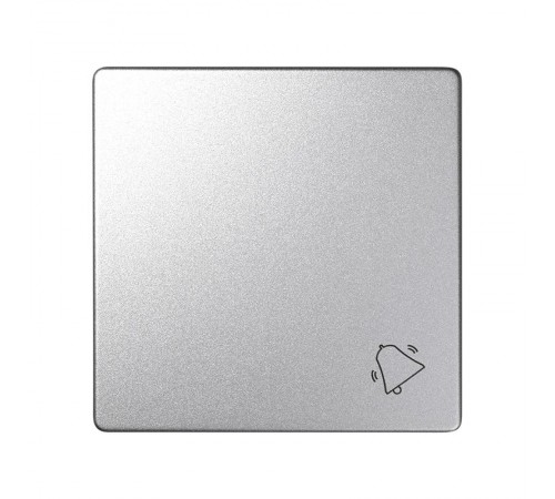 Simon 82 Клавиша с пиктограммой  "звонок" для одноклавишного выключателя, S82 Detail алюминий  82017-93  Simon