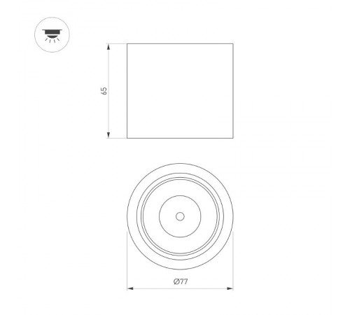 Светильник SP-DICE-R77-10W Day4000 (WH, 24 deg, 230V) (Arlight, IP54 Металл, 5 лет)  046628  Arlight